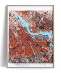 Amsterdam (The Netherlands), City map - 1914, 2D printed shaded relief map with 3D effect of a 1914 city map of Amsterdam. Shop our beautiful fine art printed maps on supreme Cotton paper. Vintage maps digitally restored and enhanced with a 3D effect., VizCart from Vizart