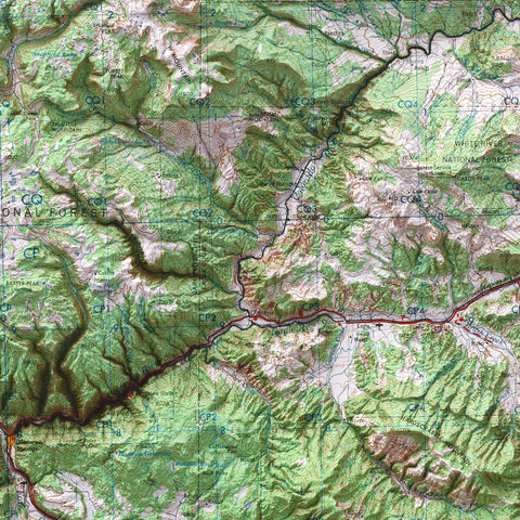 1959 Mount Elbert (Colorado, USA) shaded relief map print with 3D effect fine art wall decor. VizCart from Vizart