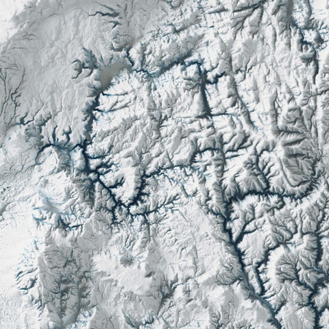 Sardinia (Italy), Elevation tint - White, 2D printed shaded relief map with 3D effect of Sardinia (Italy) with white hypsometric tint. Shop our beautiful fine art printed maps on supreme Cotton paper. Vintage maps digitally restored and enhanced with a 3D effect. VizCart from Vizart