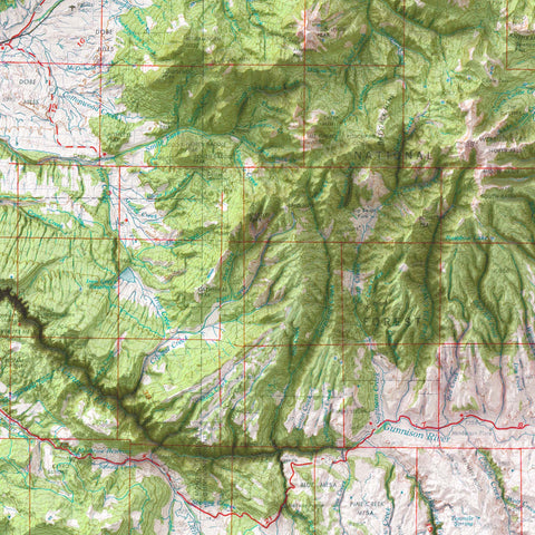 1960 Mount Harward (Colorado, USA) shaded relief map print with 3D effect fine art wall decor. VizCart from Vizart