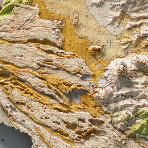 Pampas (Argentina), Soil map - 1976, 2D printed shaded relief map with 3D effect of a 1976 soil map of Pampas province (Argentina). Shop our beautiful fine art printed maps on supreme Cotton paper. Vintage maps digitally restored and enhanced with a 3D effect. VizCart from Vizart