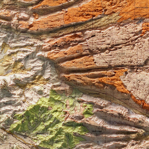 Pampas (Argentina), Soil map - 1976, 2D printed shaded relief map with 3D effect of a 1976 soil map of Pampas province (Argentina). Shop our beautiful fine art printed maps on supreme Cotton paper. Vintage maps digitally restored and enhanced with a 3D effect. VizCart from Vizart