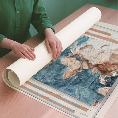 Albania 1920 topographic restored antique shaded relief map print on fine art paper rolled poster ready for shipping
