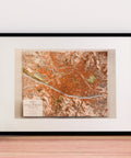 Florence (Italy), City map - 1936, 2D printed shaded relief map with 3D effect of a 1936 city map of Florence (Italy). Shop our beautiful fine art printed maps on supreme Cotton paper. Vintage maps digitally restored and enhanced with a 3D effect., VizCart from Vizart