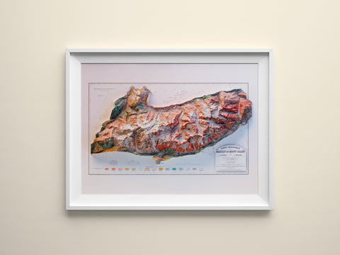 Mt Blanc, Geological map - 1898, 2D printed shaded relief map with 3D effect of a 1898 geological map of Mt Blanc. Shop our beautiful fine art printed maps on supreme Cotton paper. Vintage maps digitally restored and enhanced with a 3D effect. VizCart from Vizart
