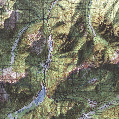 Valley of Soča, Bovec (Slovenia), Topographic map - 1987, 2D printed shaded relief map with 3D effect of a 1987 topographic map of Valley of Soča, Bovec (Slovenia). Shop our beautiful fine art printed maps on supreme Cotton paper. Vintage maps digitally restored and enhanced with a 3D effect. VizCart from Vizart