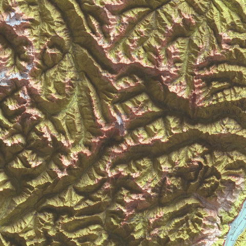 Seattle (Washington, USA), Topographic map - 1958, 2D printed shaded relief map with 3D effect of a 1958 topographic map of Seattle (Washington, USA). Shop our beautiful fine art printed maps on supreme Cotton paper. Vintage maps digitally restored and enhanced with a 3D effect. VizCart from Vizart