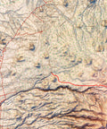Kilimanjaro (Tanzania), Topographic map - 1978, 2D printed shaded relief map with 3D effect of a 1978 topographic map of Kilimanjaro (Tanzania). Shop our beautiful fine art printed maps on supreme Cotton paper. Vintage maps digitally restored and enhanced with a 3D effect. VizCart from Vizart