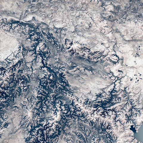 Germany, Elevation tint - White, 2D printed shaded relief map with 3D effect of Germany with monochrome white elevation tint. Shop our beautiful fine art printed maps on supreme Cotton paper. Vintage maps digitally restored and enhanced with a 3D effect. VizCart from Vizart