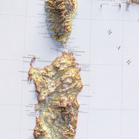 Italy, Topographic map - 1922, 2D printed shaded relief map with 3D effect of a 1922 topographic map of Italy. Shop our beautiful fine art printed maps on supreme Cotton paper. Vintage maps digitally restored and enhanced with a 3D effect. VizCart from Vizart