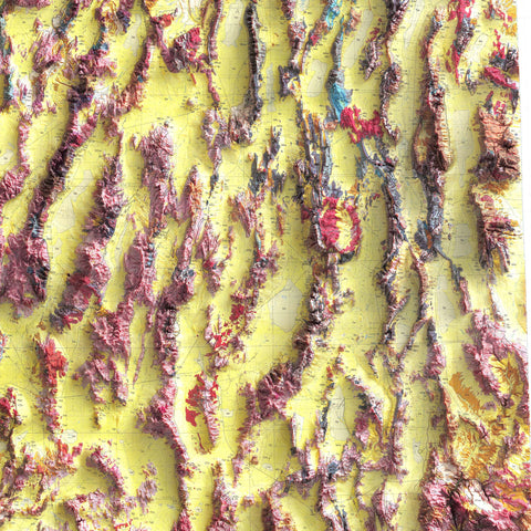 Nevada (USA), Geological map - 1978, 2D printed shaded relief map with 3D effect of a 1978 geological map of Nevada (USA). Shop our beautiful fine art printed maps on supreme Cotton paper. Vintage maps digitally restored and enhanced with a 3D effect. VizCart from Vizart