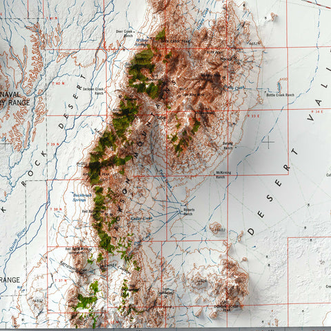 Vya (Nevada, USA), Topographic map - 1962, 2D printed shaded relief map with 3D effect of a 1962 topographic map of Vya (Nevada, USA). Shop our beautiful fine art printed maps on supreme Cotton paper. Vintage maps digitally restored and enhanced with a 3D effect. VizCart from Vizart