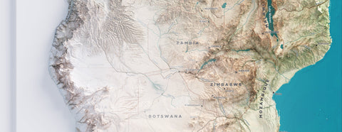 Topographic map of Southern Africa (made by Vizart)