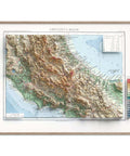 Abruzzo and Molise (Italy), Topographic map - 1928, 2D printed shaded relief map with 3D effect of a 1928 topographic map of Abruzzo and Molise (Italy). Shop our beautiful fine art printed maps on supreme Cotton paper. Vintage maps digitally restored and enhanced with a 3D effect. VizCart from Vizart