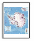 1986 Antarctica restored vintage topographic map reprinted on fine art paper. VizCart from VizArt.