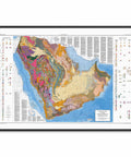 1963 Arabian Peninsula restored vintage geological map reprinted on fine art paper. VizCart from VizArt.