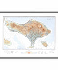 1935 Bali (Indonesia) restored vintage topographic map reprinted on fine art paper. VizCart from VizArt.