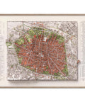 Bologna (Italy), City map - 1890, 2D printed shaded relief map with 3D effect of a 1890 city map of Bologna. Shop our beautiful fine art printed maps on supreme Cotton paper. Vintage maps digitally restored and enhanced with a 3D effect. VizCart from Vizart