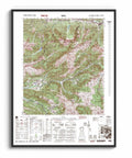 1987 Valley of Soča (Slovenia) restored vintage topographic map reprinted on fine art paper. VizCart from VizArt.