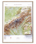 Denali National Park (Alaska, USA), Topographic map - 1986, 2D printed shaded relief map with 3D effect of a 1986 topographic map of Denali National Park (Alaska, USA). Shop our beautiful fine art printed maps on supreme Cotton paper. Vintage maps digitally restored and enhanced with a 3D effect. VizCart from Vizart