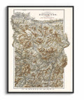 1904 Dolomites (Italy) restored vintage topographic map reprinted on fine art paper. VizCart from VizArt.