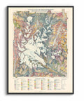 1939 Grossglockner (Austria) restored vintage geological map reprinted on fine art paper. VizCart from VizArt.