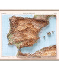 Iberian Peninsula, Topographic map - 1956, 2D printed shaded relief map with 3D effect of a 1956 topographic map of Iberian Peninsula. Shop our beautiful fine art printed maps on supreme Cotton paper. Vintage maps digitally restored and enhanced with a 3D effect. VizCart from Vizart