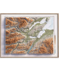 Inverness (Scotland, UK), Topographic map - 1912, 2D printed shaded relief map with 3D effect of a 1912 topographic map of Inverness (Scotland, UK). Shop our beautiful fine art printed maps on supreme Cotton paper. Vintage maps digitally restored and enhanced with a 3D effect. VizCart from Vizart