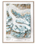 Mt Bear (Alaska, USA), Topographic map - 1966, 2D printed shaded relief map with 3D effect of a 1966 topographic map of Mt Bear (Alaska, USA). Shop our beautiful fine art printed maps on supreme Cotton paper. Vintage maps digitally restored and enhanced with a 3D effect. VizCart from Vizart