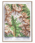 Mt Whitney (California, USA), Topographic map - 1960, 2D printed shaded relief map with 3D effect of a 1960 topographic map of Mt Whitney (California, USA). Shop our beautiful fine art printed maps on supreme Cotton paper. Vintage maps digitally restored and enhanced with a 3D effect. VizCart from Vizart