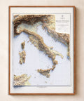 Italy 1922 topographic restored antique shaded relief map print on fine art paper. Second Chance 25% off.