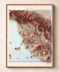 Tuscany (Italy) 1935 topographic restored antique shaded relief map print on fine art paper framed.
Second Chance 25% off.