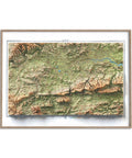 Surrey (England, UK), Topographic map - 1942, 2D printed shaded relief map with 3D effect of a 1942 topographic map of Surrey (UK). Shop our beautiful fine art printed maps on supreme Cotton paper. Vintage maps digitally restored and enhanced with a 3D effect., VizCart from Vizart