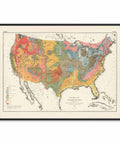 1874 United States of America restored vintage geological map reprinted on fine art paper. VizCart from VizArt.