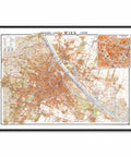 1948 Vienna (Austria) restored vintage city map reprinted on fine art paper. VizCart from VizArt.