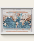 Albania 1920 topographic restored antique shaded relief map print on fine art paper framed