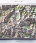 Acceglio (Italy), Topographic map - 1899, 2D printed shaded relief map with 3D effect of a 1899 topographic map of Acceglio (Italy). Shop our beautiful fine art printed maps on supreme Cotton paper. Vintage maps digitally restored and enhanced with a 3D effect., VizCart from Vizart