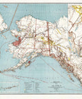1898 Alaska (United States of America) restored vintage topographic map reprinted on fine art paper. VizCart from VizArt.