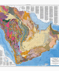 1963 Arabian Peninsula restored vintage geological map reprinted on fine art paper. VizCart from VizArt.