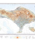 1935 Bali (Indonesia) restored vintage topographic map reprinted on fine art paper. VizCart from VizArt.