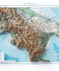 Basilicata (Italy), Topographic map - 1930, 2D printed shaded relief map with 3D effect of a 1930 topographic map of Basilicata (Italy). Shop our beautiful fine art printed maps on supreme Cotton paper. Vintage maps digitally restored and enhanced with a 3D effect. VizCart from Vizart