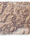 Dolomites (Italy) 1911 topographic restored antique shaded relief map print on fine art paper
