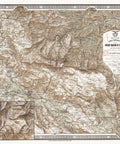1887 Gran Sasso d'Italia (Italy) restored vintage topographic map reprinted on fine art paper. VizCart from VizArt.