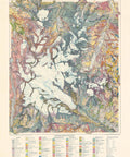 1939 Grossglockner (Austria) restored vintage geological map reprinted on fine art paper. VizCart from VizArt.