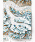 Mt Bear (Alaska, USA), Topographic map - 1966, 2D printed shaded relief map with 3D effect of a 1966 topographic map of Mt Bear (Alaska, USA). Shop our beautiful fine art printed maps on supreme Cotton paper. Vintage maps digitally restored and enhanced with a 3D effect. VizCart from Vizart