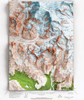 Mt Blackburn (Alaska, USA), Topographic map - 1966, 2D printed shaded relief map with 3D effect of a 1966 topographic map of Mt Blackburn (Alaska, USA). Shop our beautiful fine art printed maps on supreme Cotton paper. Vintage maps digitally restored and enhanced with a 3D effect. VizCart from Vizart