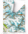 Mt Fairweather (Alaska, USA), Topographic map - 1966, 2D printed shaded relief map with 3D effect of a 1966 topographic map of Mt Fairweather (Alaska, USA). Shop our beautiful fine art printed maps on supreme Cotton paper. Vintage maps digitally restored and enhanced with a 3D effect. VizCart from Vizart