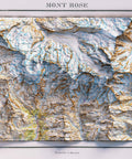 Mt Rosa (Italy), Topographic map - 1899, 2D printed shaded relief map with 3D effect of a 1899 topographic map of Monte Rosa. Shop our beautiful fine art printed maps on supreme Cotton paper. Vintage maps digitally restored and enhanced with a 3D effect., VizCart from Vizart