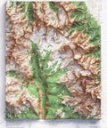 Mt Whitney (California, USA), Topographic map - 1960, 2D printed shaded relief map with 3D effect of a 1960 topographic map of Mt Whitney (California, USA). Shop our beautiful fine art printed maps on supreme Cotton paper. Vintage maps digitally restored and enhanced with a 3D effect. VizCart from Vizart