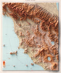 Tuscany (Italy), Topographic map - 1935, 2D printed shaded relief map with 3D effect of a 1935 topographic map of Tuscany (Italy). Shop our beautiful fine art printed maps on supreme Cotton paper. Vintage maps digitally restored and enhanced with a 3D effect., VizCart from Vizart
